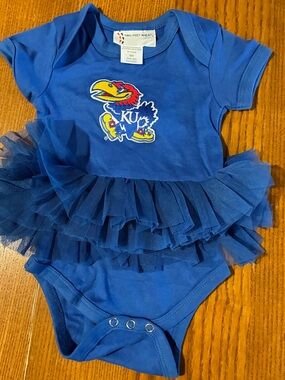 Two Feet Ahead KU Blue Tutu Bodysuit for Kids